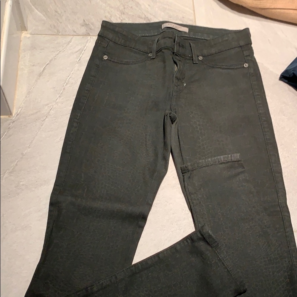 Rich and skinny hunter green jeans